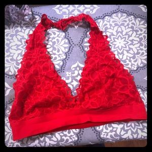 VS PINK Red Bralette